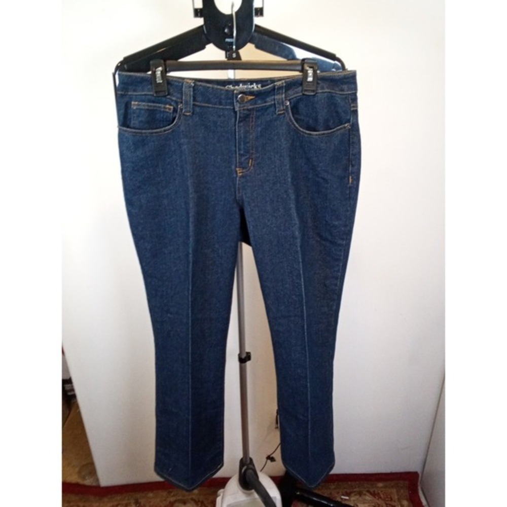Women's Chadwicks Of Boston Classic Bootcut Dark Wash Jeans‎ Size 12p 28-In...